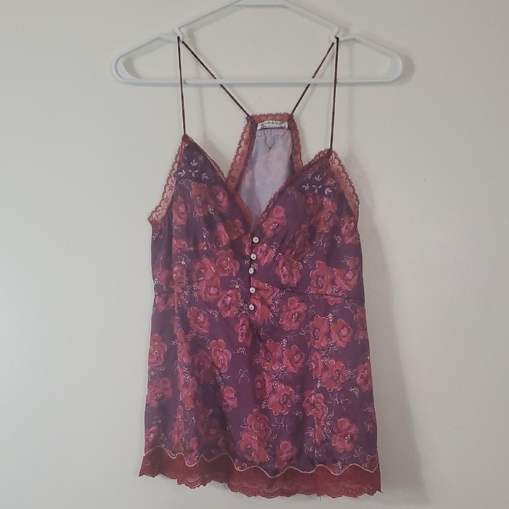 Intimately Free People Night Special Cami Size XS Eggplant Combo